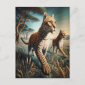 Carte Postale Feline Harmony en Fleur sauvage (Devant)