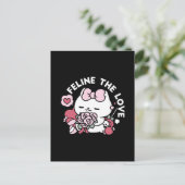 Carte Postale Feline the Love - Design de chat de la belle Valen (Debout devant)