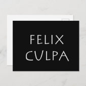 Carte Postale Félix culpa (Devant / Derrière)