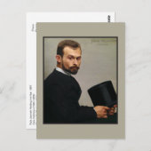Carte Postale Felix Jasinski Holding Casquette par Vallotton (Devant / Derrière)