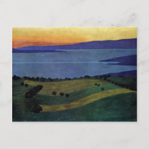 Carte Postale Felix Vallotton - Le lac Léman, effet du soir