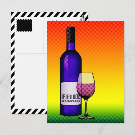 Carte Postale feliz cumpleanos (Devant / Derrière)