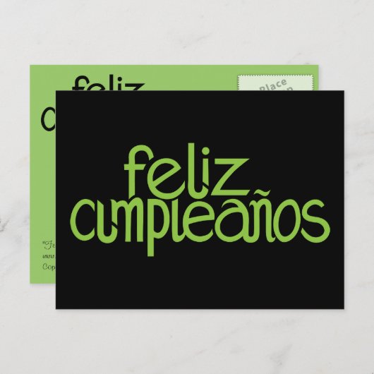 Carte postale Feliz Cumpleaños (Devant / Derrière)