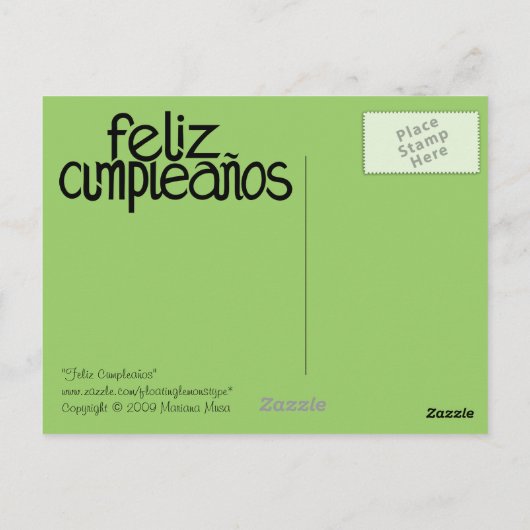 Carte postale Feliz Cumpleaños (Dos)