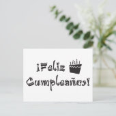 Carte Postale feliz cumpleanos arriba cake (Debout devant)