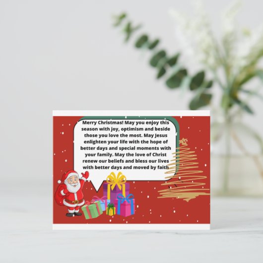 Carte Postale Feliz Natal (Debout devant)