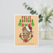Carte Postale Feliz Navidad - Little Tamale (jaune) (Debout devant)