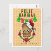 Carte Postale Feliz Navidad - Little Tamale (jaune) (Devant / Derrière)