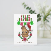 Carte Postale Feliz Navidad - Little Tamale Texte espagnol/angla (Debout devant)