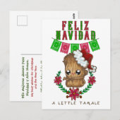 Carte Postale Feliz Navidad - Little Tamale Texte espagnol/angla (Devant / Derrière)