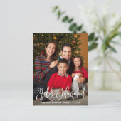 Carte Postale Feliz Navidad Modern Calligraphie Script Photo (Debout devant)