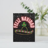 Carte postale Feliz Navidad Neon Sombrero (Debout devant)