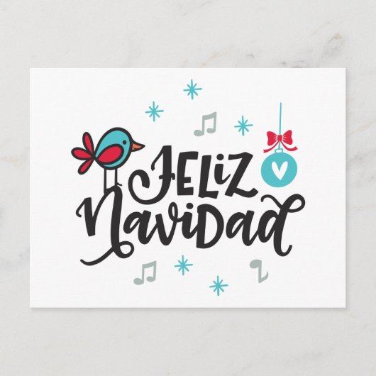 Carte Postale Feliz Navidad, Noël espagnol (Devant)