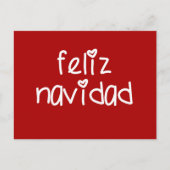 Carte Postale Feliz Navidad - Noël rouge personnalisé (Devant)