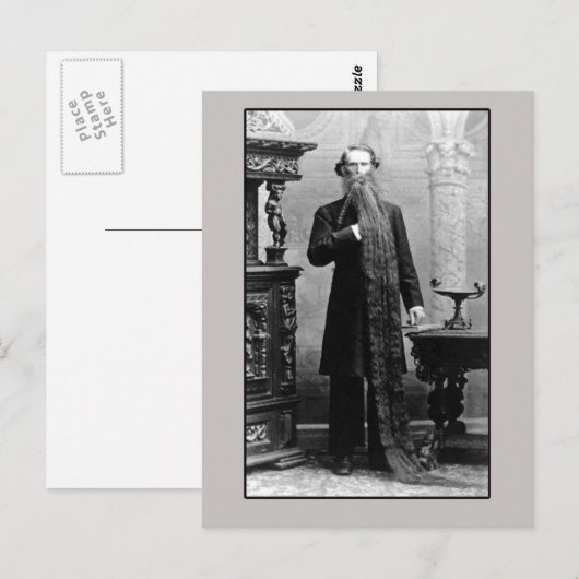 Carte Postale Fellow à longue barbe (Devant / Derrière)