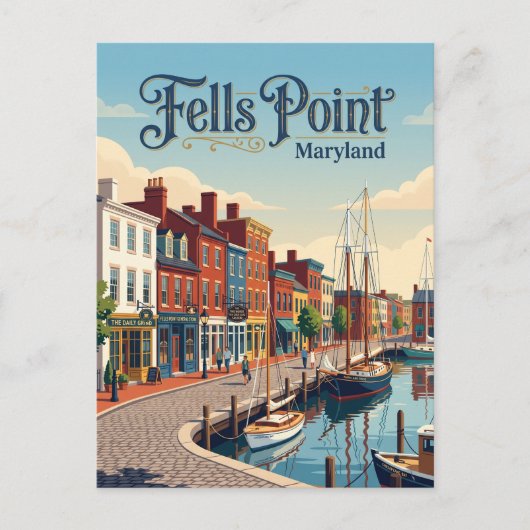 Carte Postale Fells Point Maryland (Devant)