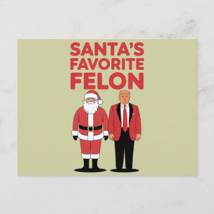 Carte Postale Felon Trump favori de père Noël, républicain de No