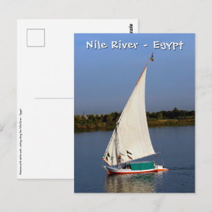 Carte Postale Felucca naviguant le long du Nil - Assouan, Égypte