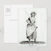 Carte Postale Female Sans-Culotte, 1792 (Devant / Derrière)