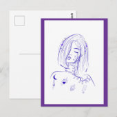 Carte Postale Féminine Céleste de Rêve  (Devant / Derrière)