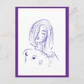 Carte Postale Féminine Céleste de Rêve  (Devant)
