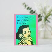 Carte postale féminine de style vintage (Debout devant)