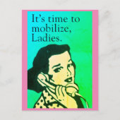 Carte postale féminine de style vintage (Devant)