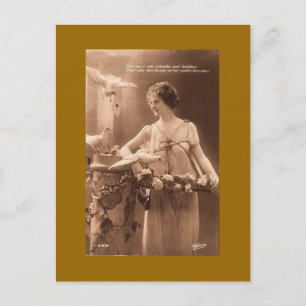 Carte postale féminine vintage