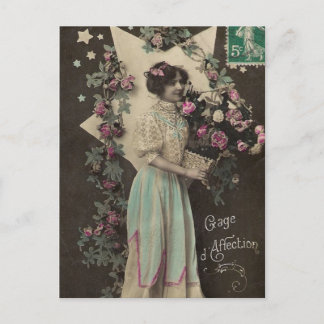 Carte postale féminine vintage
