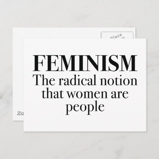 Carte Postale Féminisme (Devant / Derrière)