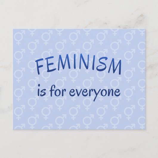Carte Postale Féminisme pour tous bleu (Devant)