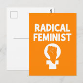 Carte Postale Féministe radicale (Devant / Derrière)