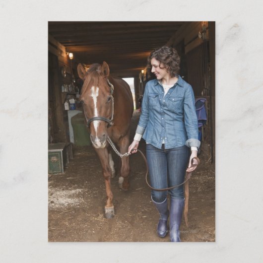 Carte Postale Femme à cheval (Devant)