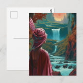 Carte Postale Femme à la cascade (Devant / Derrière)