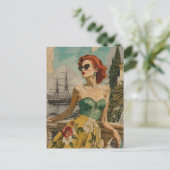 Carte Postale Femme à l'océan (Debout devant)