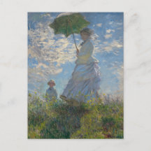 Carte postale Femme à l'ombrellle de Claude Monet