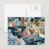 Carte Postale Femme à repasser, 1912 (Devant / Derrière)