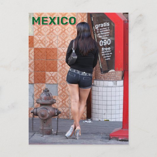 Carte Postale Femme À Tijuana, Mexique (Devant)