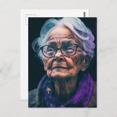 Carte postale Femme Âgée (Devant / Derrière)