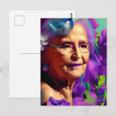 Carte Postale Femme âgée (Devant / Derrière)