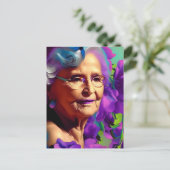 Carte postale femme âgée (Debout devant)