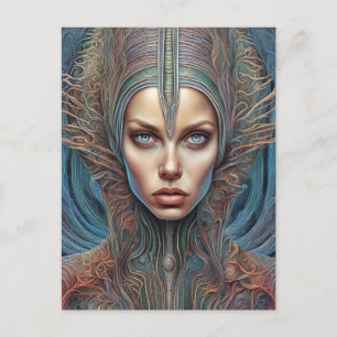 Carte Postale Femme Alien