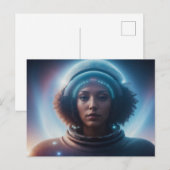 Carte Postale Femme Alien exotique (Devant / Derrière)