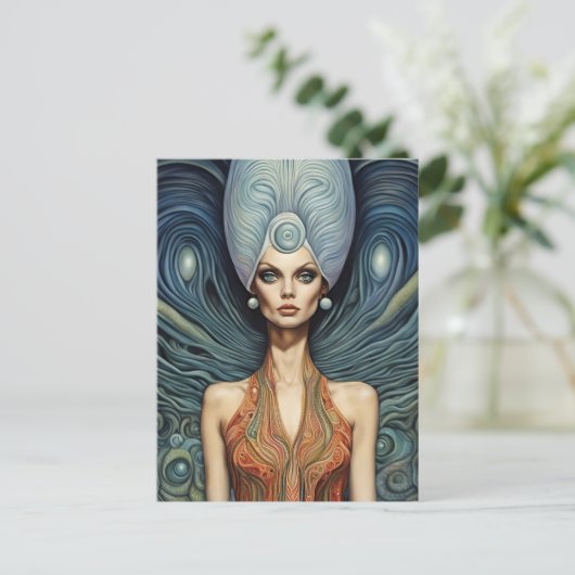 Carte Postale Femme Alien Imaginaire (Debout devant)