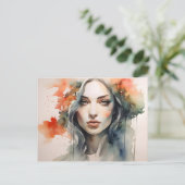 Carte Postale Femme art double exposition (Debout devant)