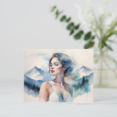 Carte Postale Femme art double exposition (Debout devant)