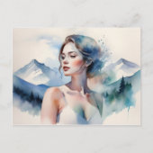 Carte Postale Femme art double exposition (Devant)