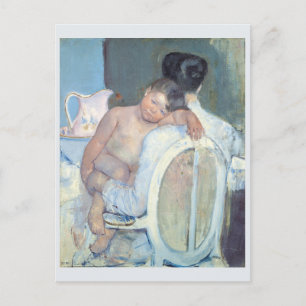 Carte Postale Femme assise avec un enfant dans ses bras Mary Cas