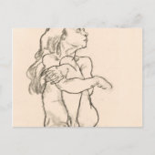 Carte Postale Femme assise étreignant son genou gauche Egon Schi (Devant)