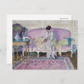 Carte Postale Femme assise sur un canapé | Frederick Carl Friese (Devant / Derrière)